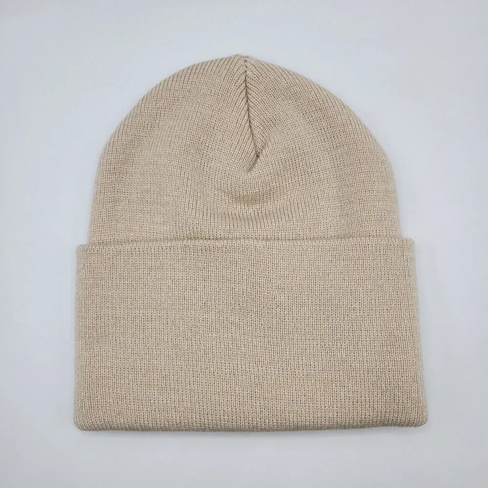 Adidas Mens Womens Aeroready Beanie Alumina Beige Wide Cuff Fold One Size - Picture 3 of 8